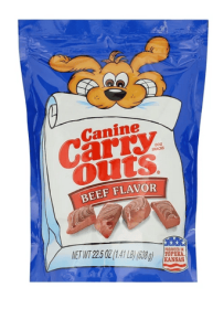 Canine Carry Outs Beef Flavor Dog Treats, 22.5 oz Bag