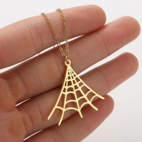 Ins Light Luxury Personality Cute Cartoon Animal Pendant Necklace (style: Gold, Color: Spider web)