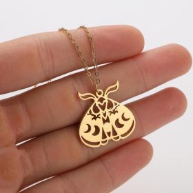 Ins Light Luxury Personality Cute Cartoon Animal Pendant Necklace (style: Gold, Color: Moth)