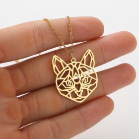 Ins Light Luxury Personality Cute Cartoon Animal Pendant Necklace (style: Gold, Color: Tiger)