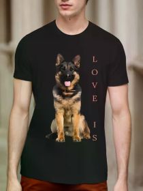German Shepherd Shirt Shepard Dog Mom Dad Love Pet Puppy Tee Gift Unisex T-Shirt (Color: Black, size: XXL)
